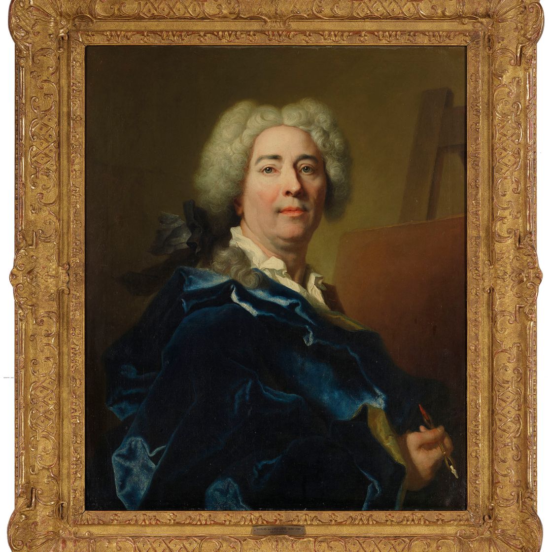 Nicolas de Largillierre — Портрет художника перед мольбертом, поясной