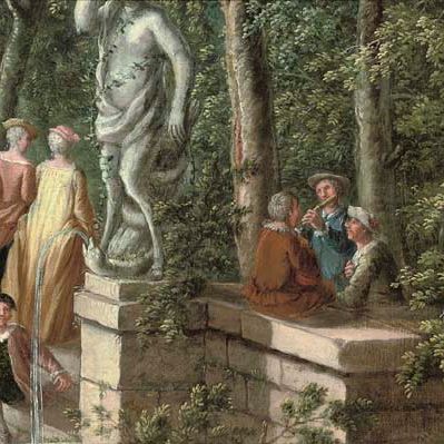 Nicolas Lancret — Праздник с участием элегантной компании и артистов, исполняющих музыку