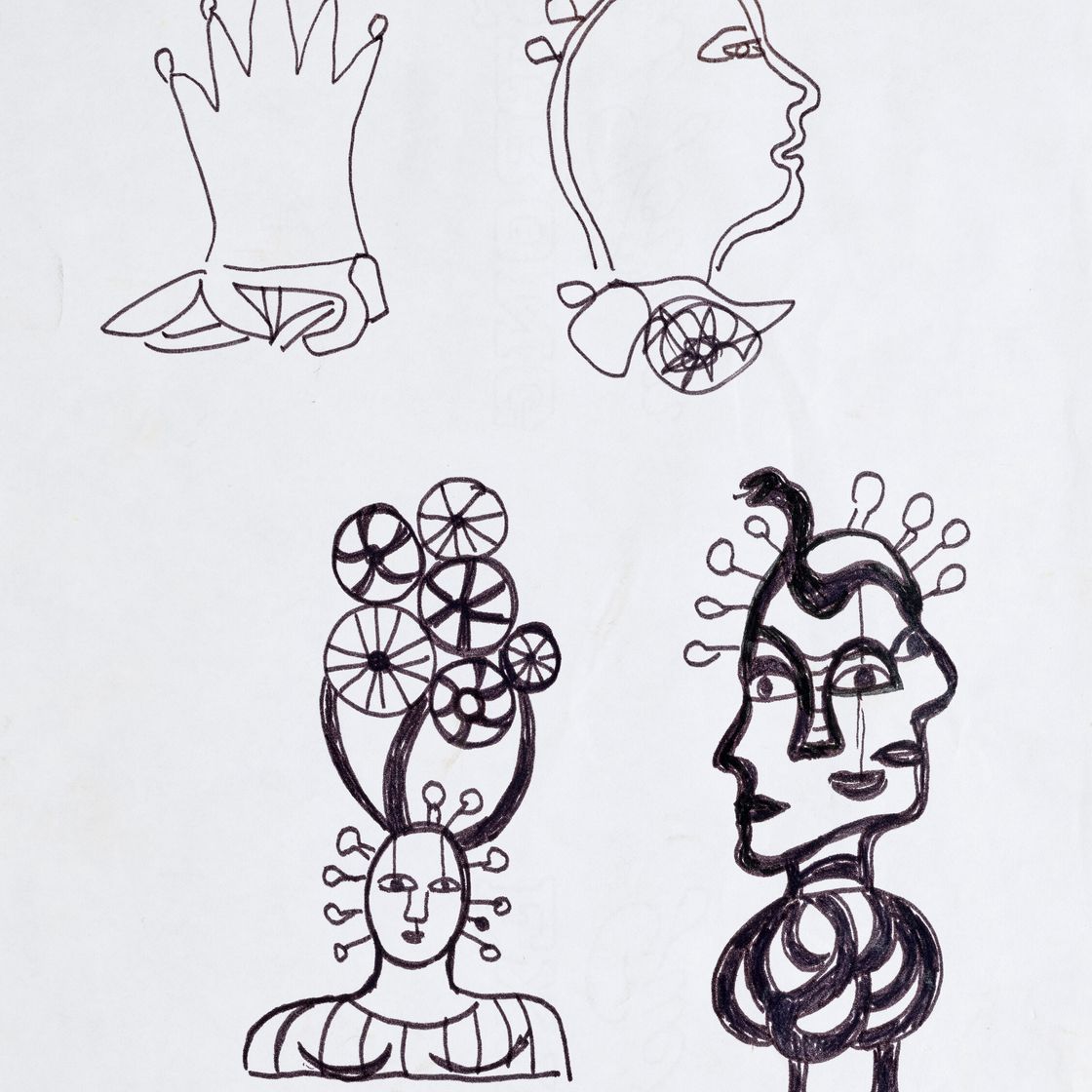 Niki de Saint Phalle — Без названия (эскиз для узких ламп)