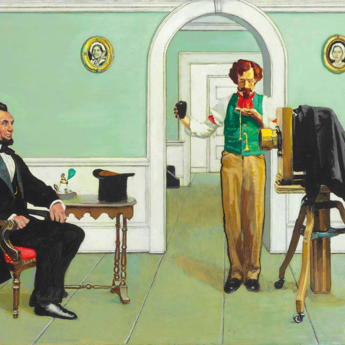 Norman Rockwell — Мэтью Брэди фотографирует Линкольна