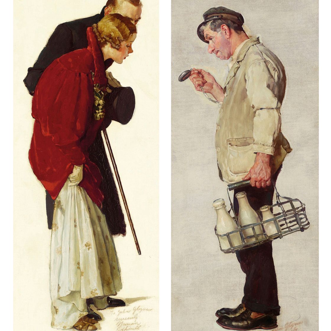 Norman Rockwell — Этюды для фильма "На пару с молочником": Пара работ, изображение 1