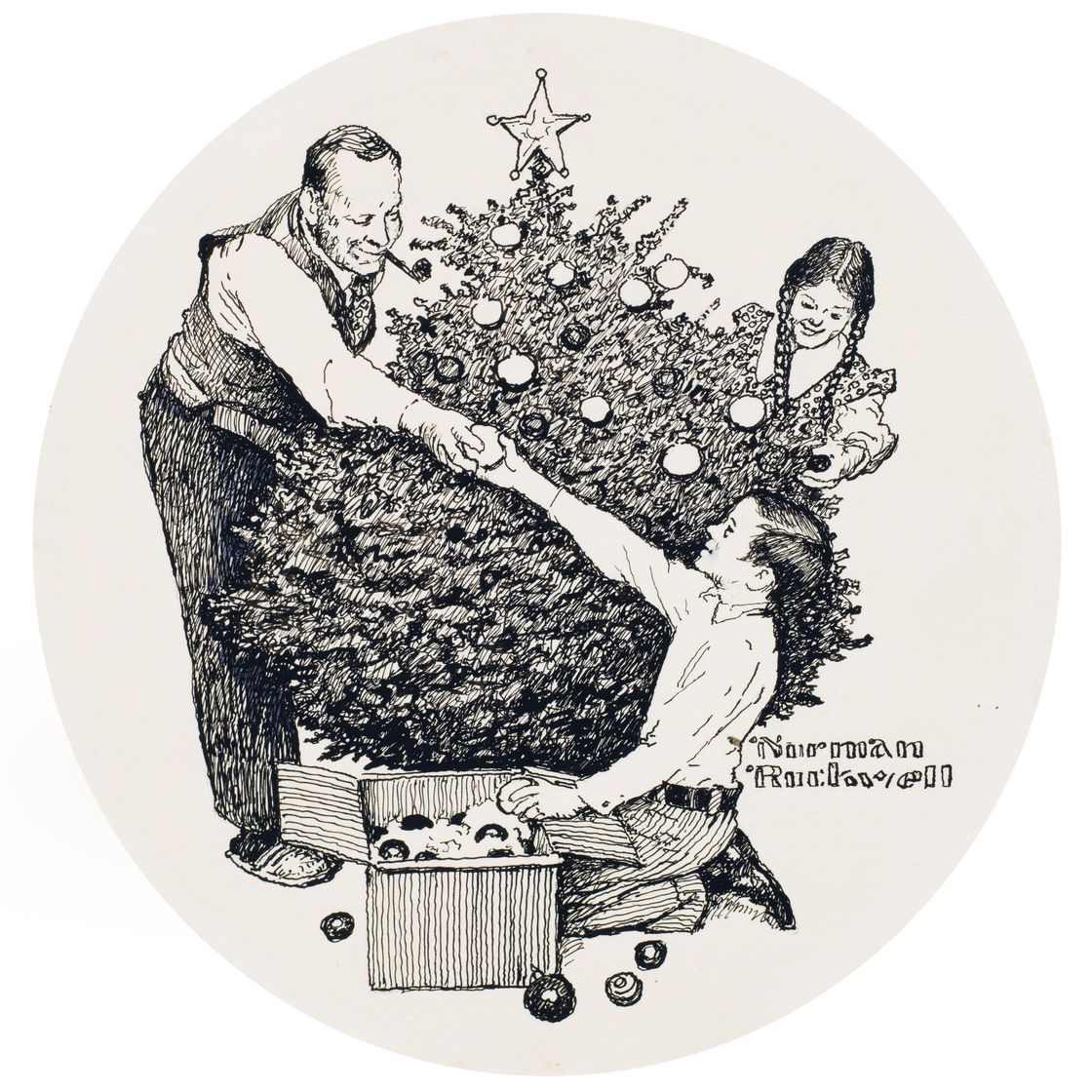 Norman Rockwell — Обрезка дерева