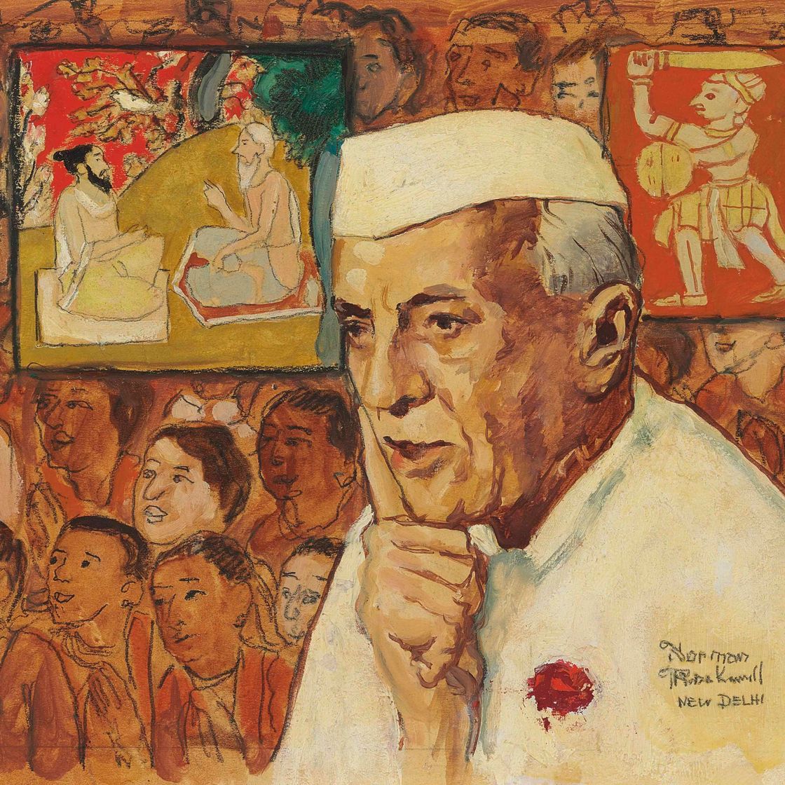 Norman Rockwell — Этюд для "Портрета Неру"