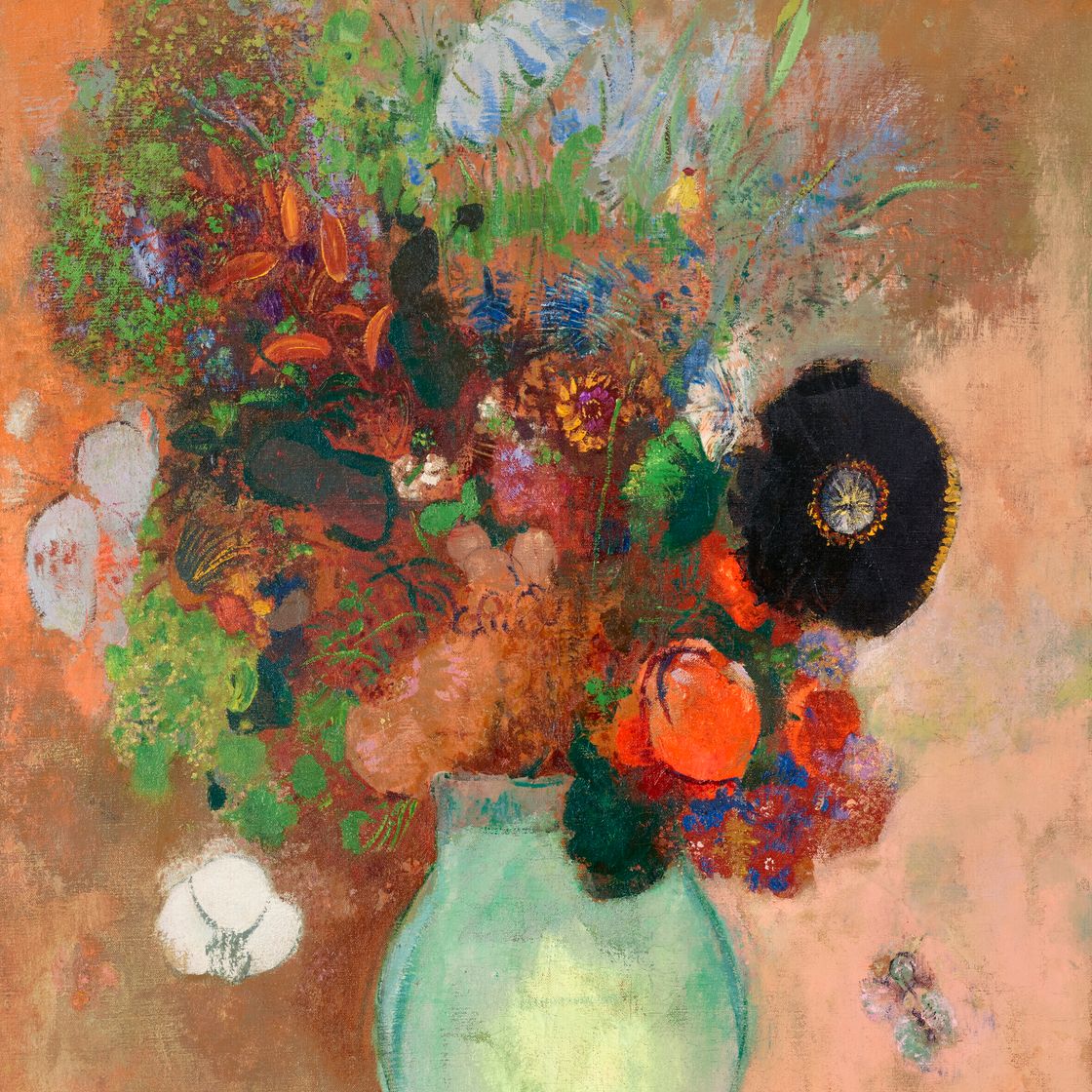 Odilon Redon — Черный павлин, изображение 1