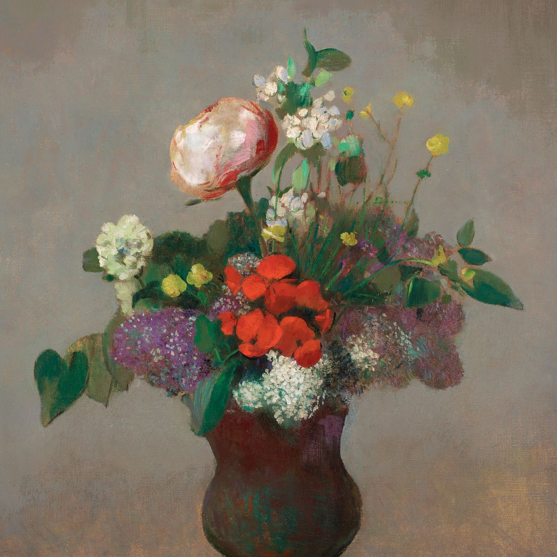 Odilon Redon — Пивуан, гераниум и лила, изображение 1