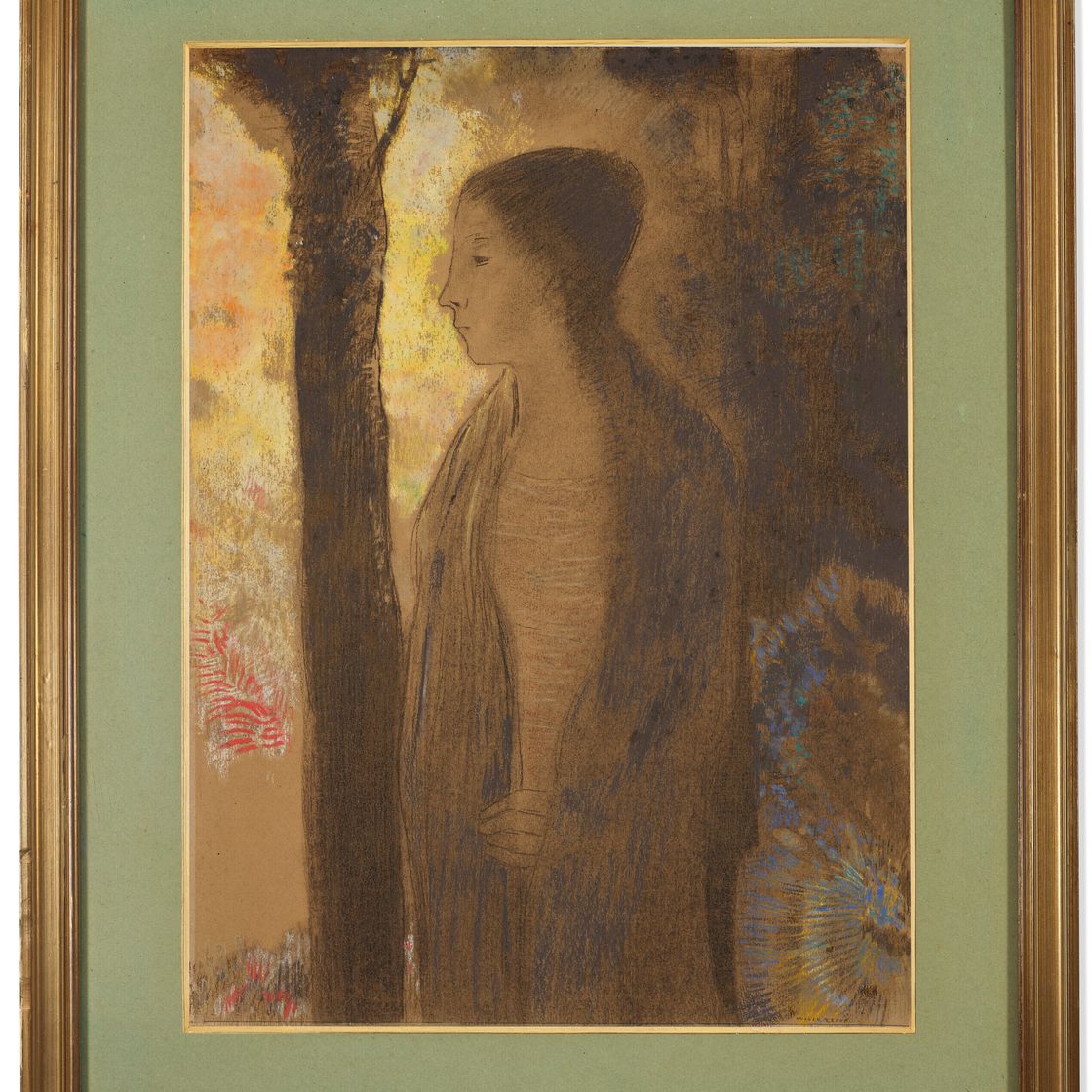 Odilon Redon — Фигура, отклоняющаяся от дерева, изображение 3