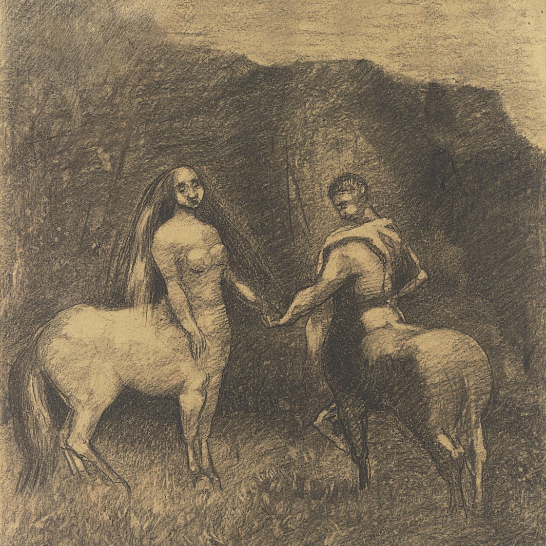 Odilon Redon — Центавр и Центаврианка