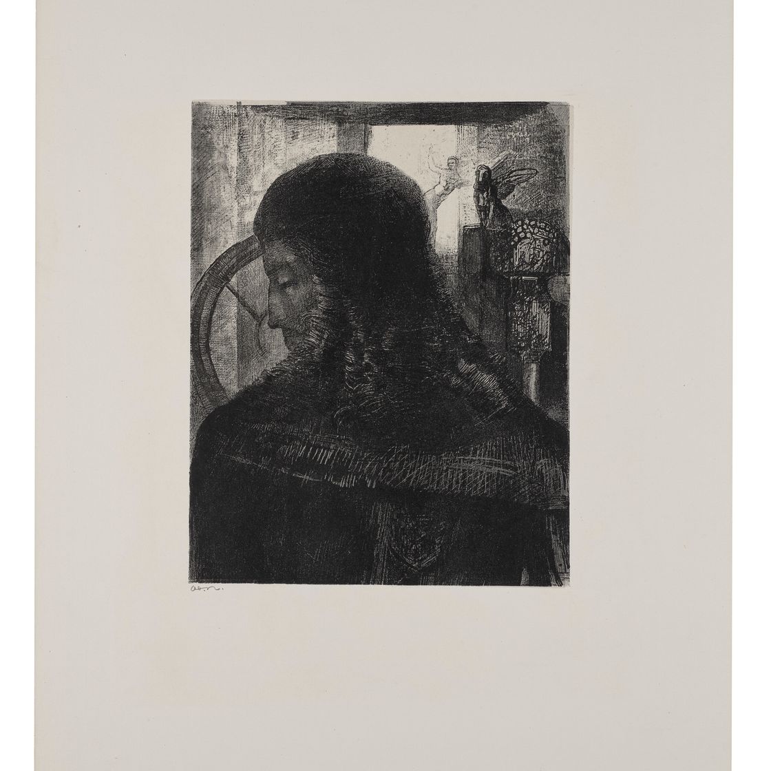 Odilon Redon — Старый кавалер, из альбома "Peintres-Graveurs", изображение 2