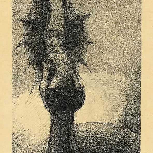 Odilon Redon — "Тенебры", фронтиспис (Роже-Маркс, 121)