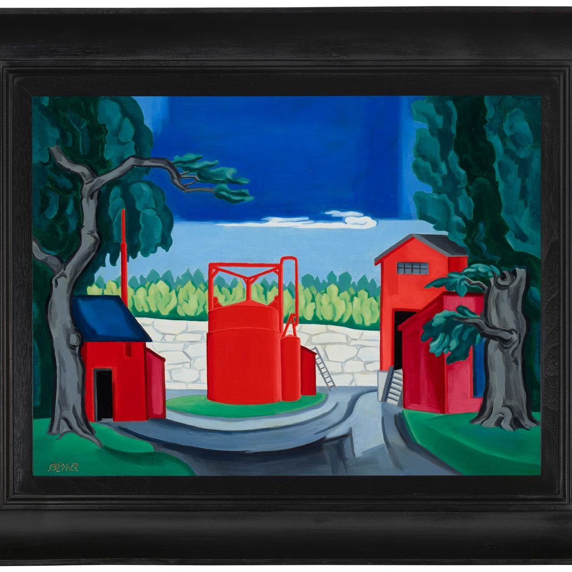 Oscar Florianus Bluemner — Пагода (Красный резервуар в Западном Квинси), изображение 2