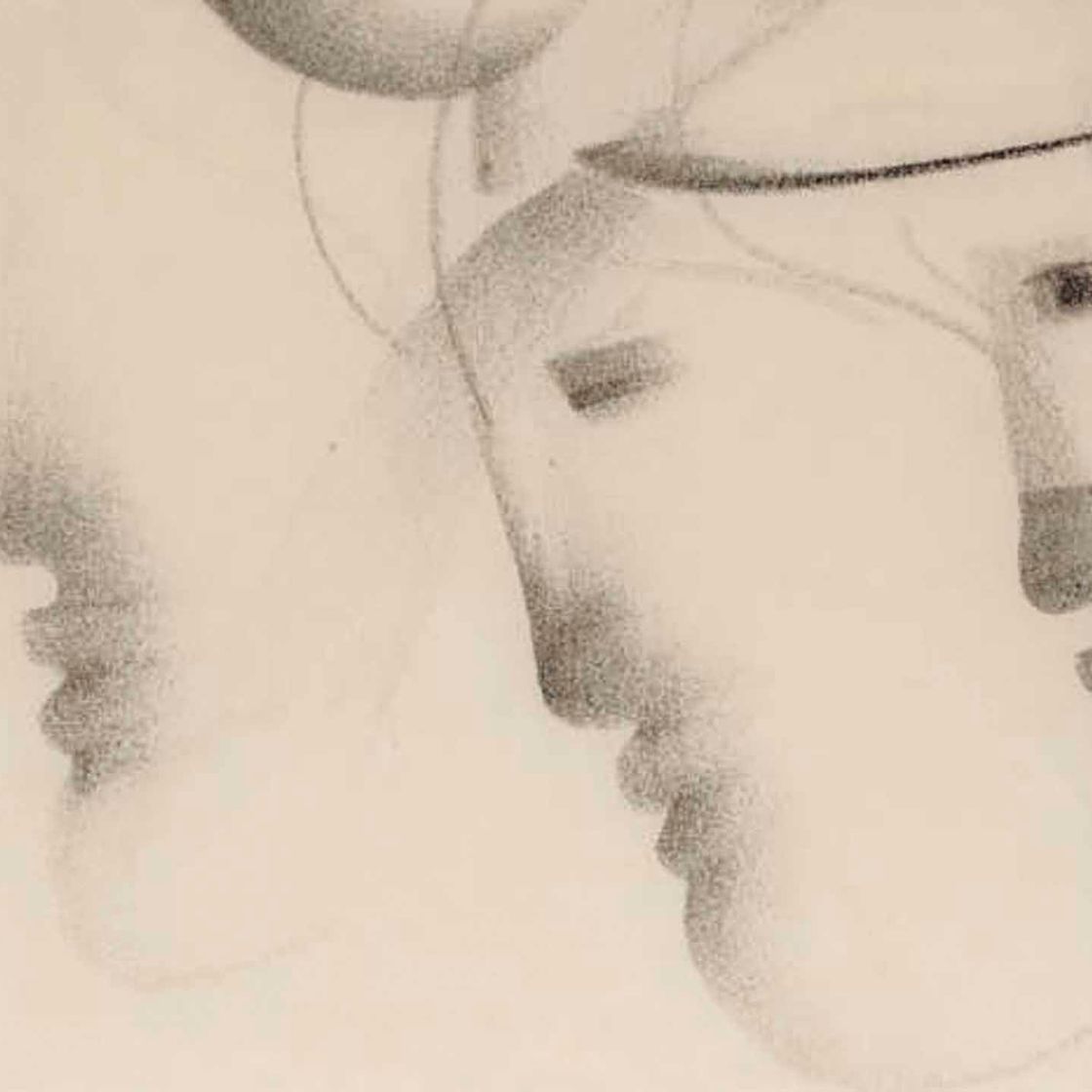 Oskar Schlemmer — Профиль (Fünf Köpfe nach links)