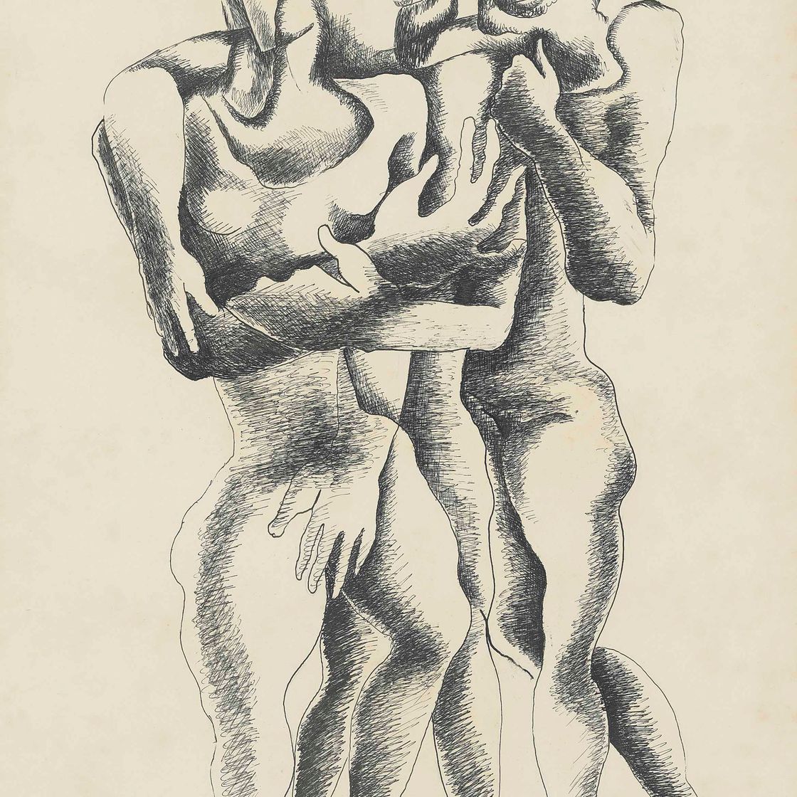 Ossip Zadkine — Фигуры троицы