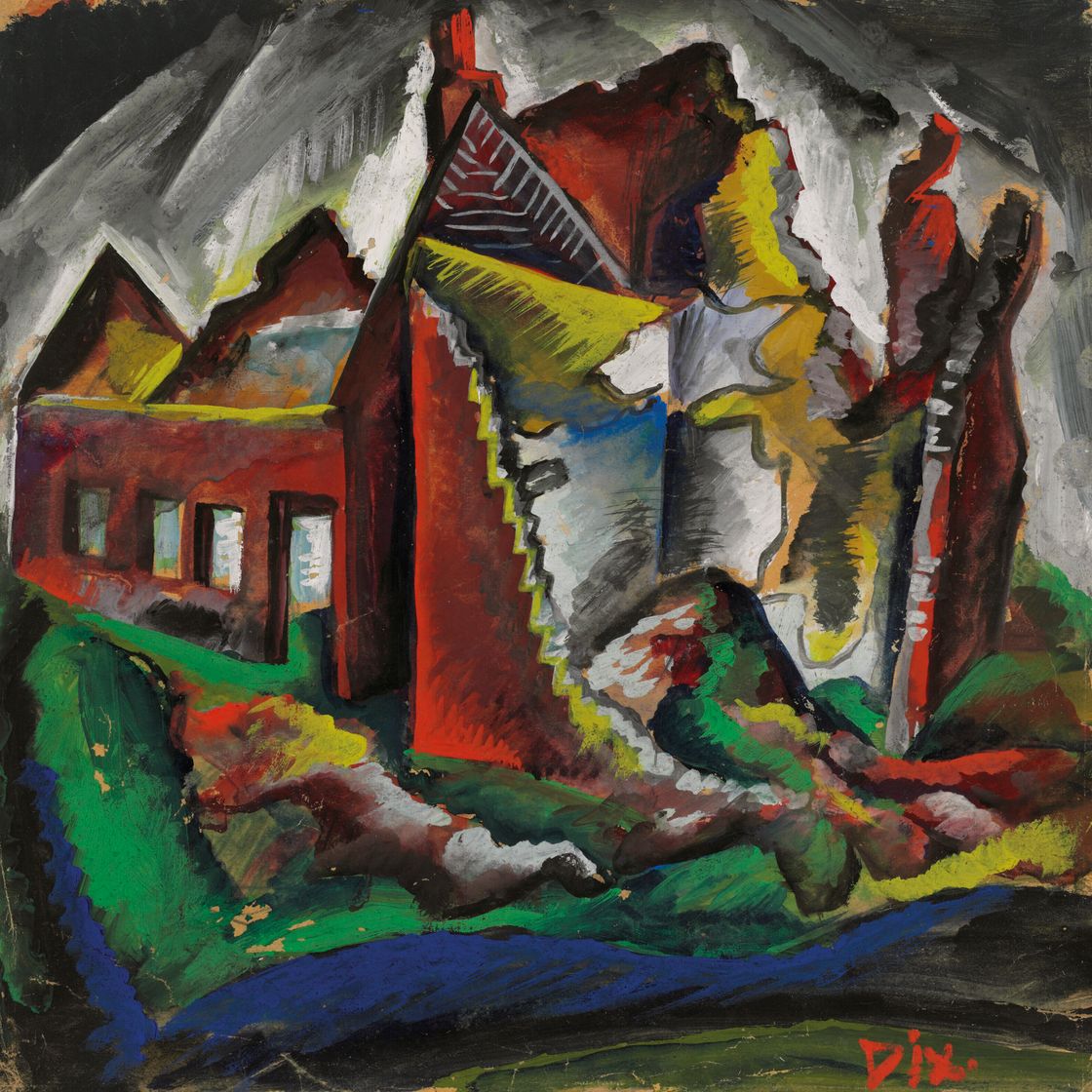 Otto Dix — Апартаменты Zerschossenes Gehöft - Haus в Б., изображение 1