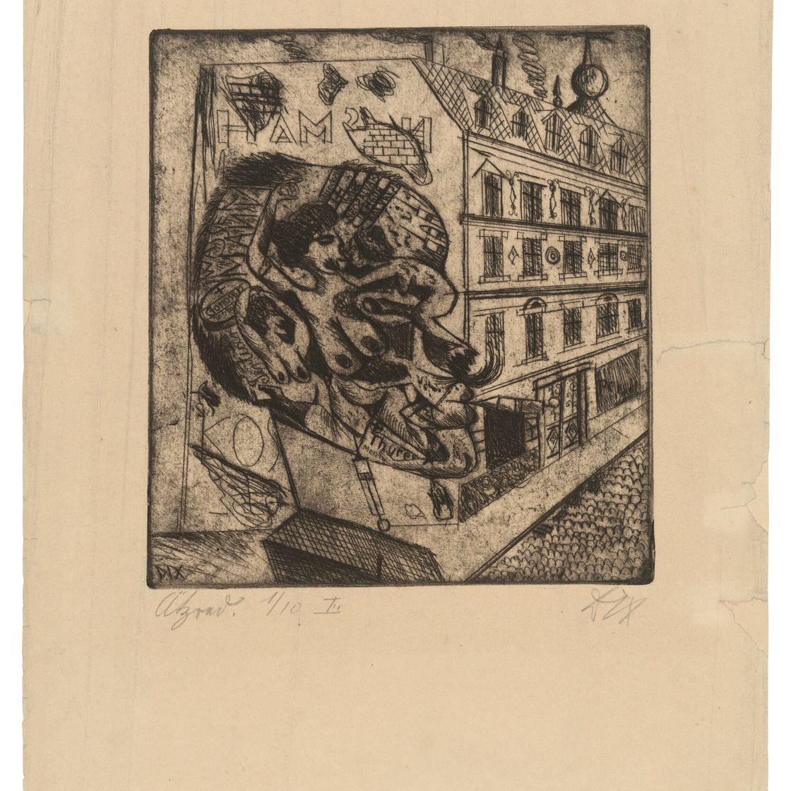 Otto Dix — Сифилитик, от: Radierwerk II