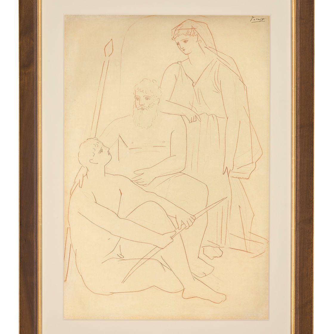 Pablo Picasso — Дебют женщины в вуали, двое друзей вместе, изображение 2
