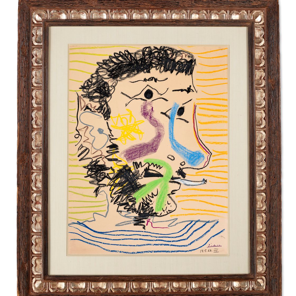 Pablo Picasso — Тет-а-тет с человеком-барбу с сигаретой, изображение 2
