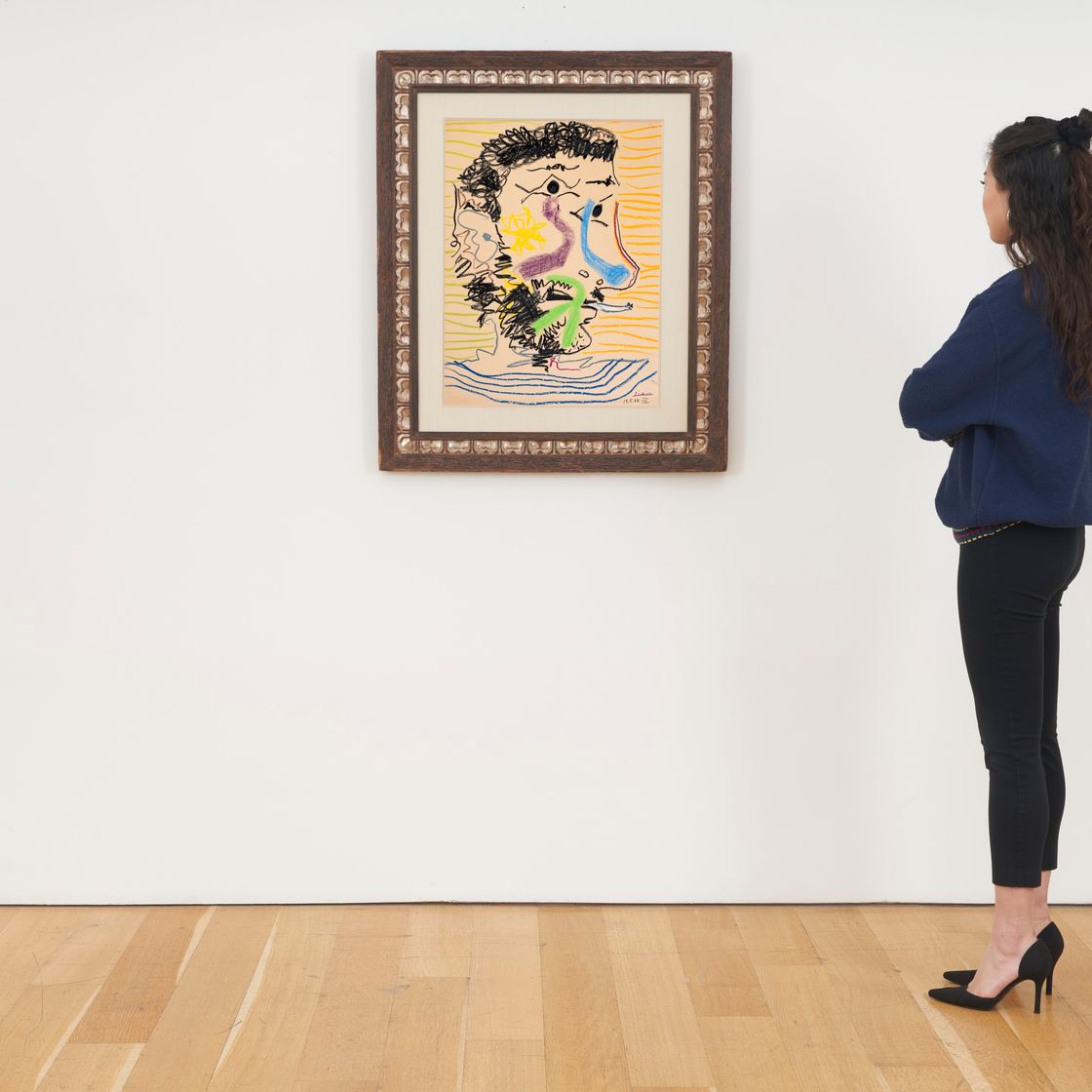 Pablo Picasso — Тет-а-тет с человеком-барбу с сигаретой, изображение 4