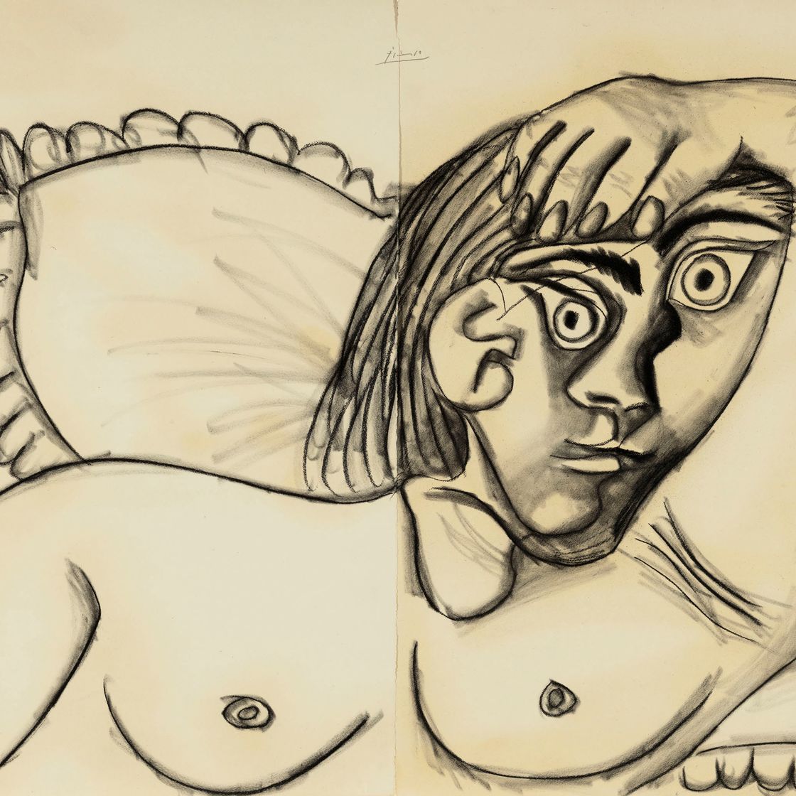 Pablo Picasso — Бюст на женском диване