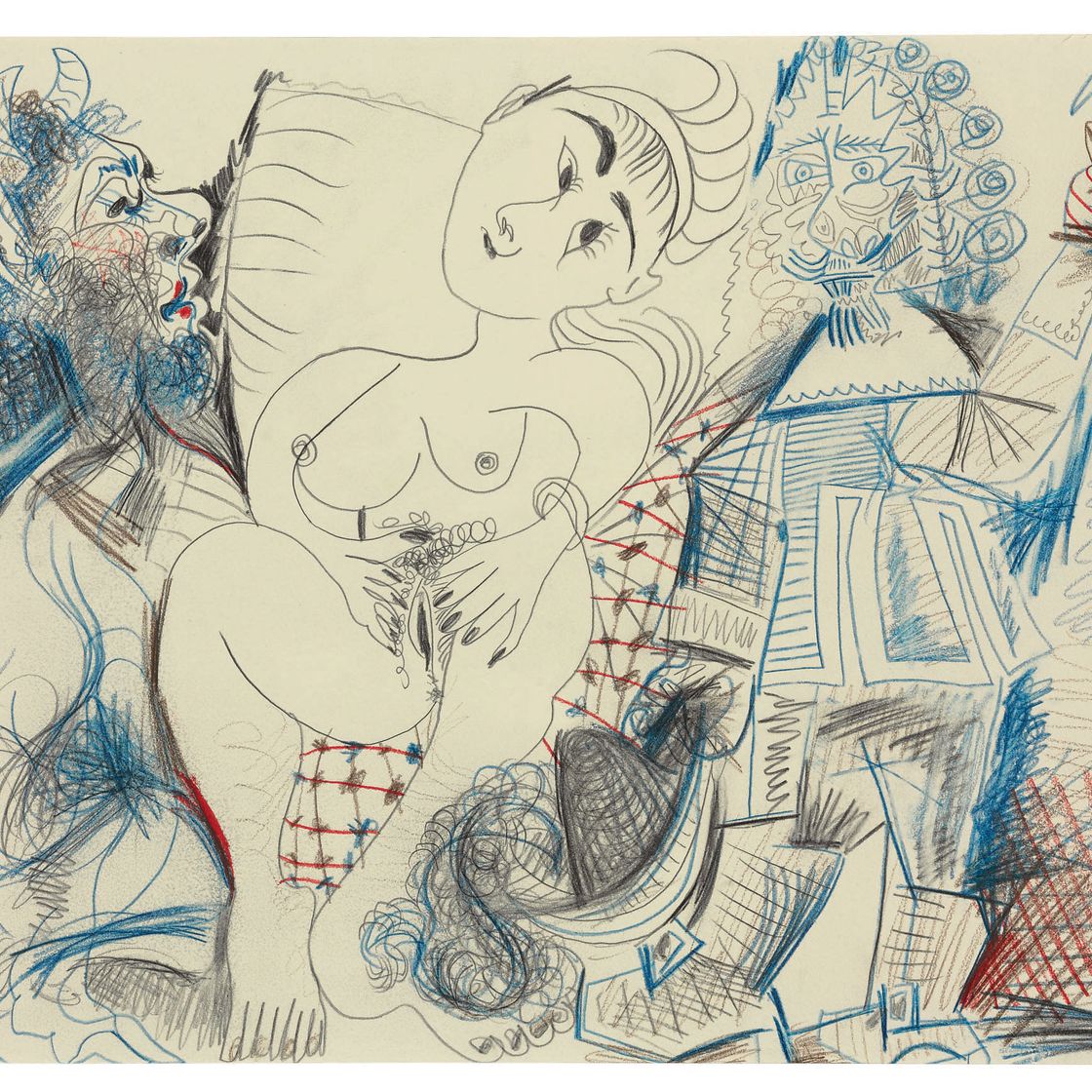 Pablo Picasso — Фавн, настоящая женщина и мушкетер