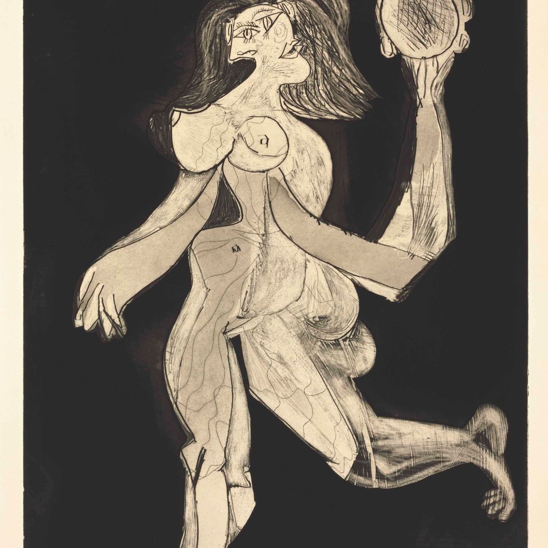 Pablo Picasso — Женщина на тамбурине