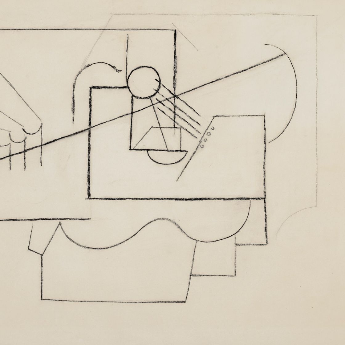 Pablo Picasso — Гитара за одним столом, изображение 1