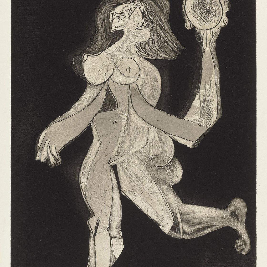 Pablo Picasso — Женщина в тамбурине (B. 310; Ba. 646)