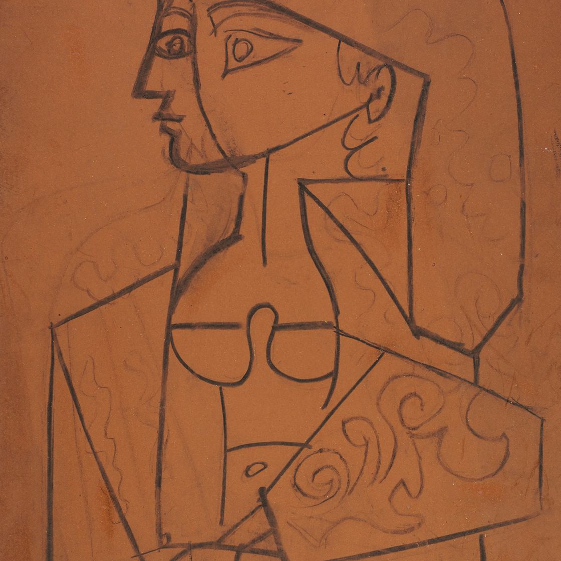 Pablo Picasso — Бюст женщины в профиле, изображение 1