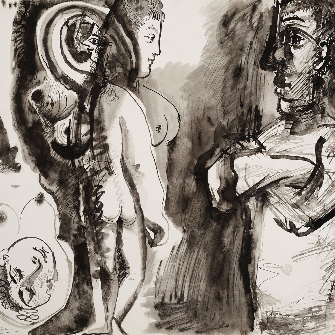 Pablo Picasso — Мужчина и три новые женщины (спереди); Женщина и двое мужчин (сзади), изображение 1