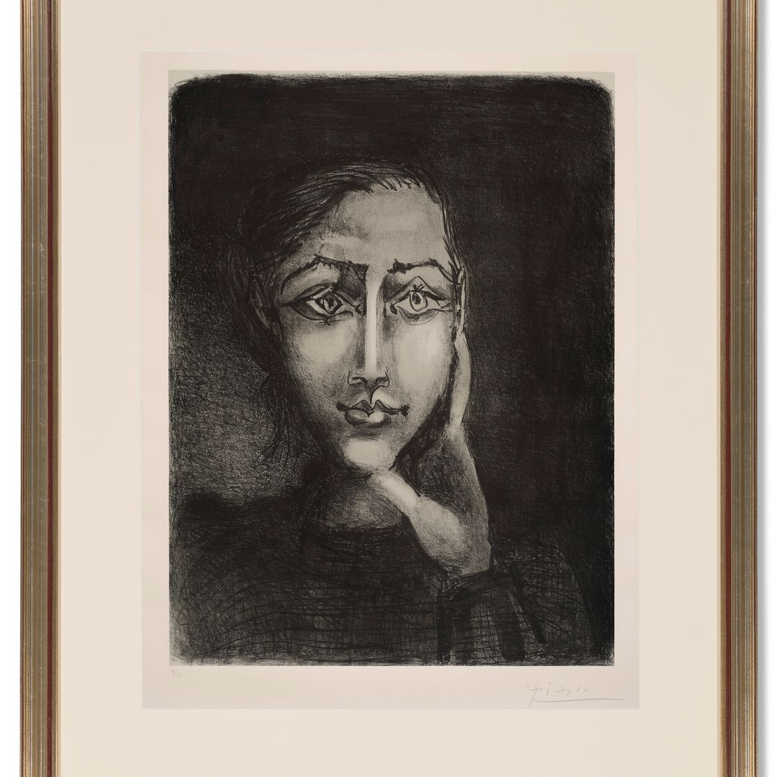 Pablo Picasso — Франсуаза сюр фон гри, изображение 2