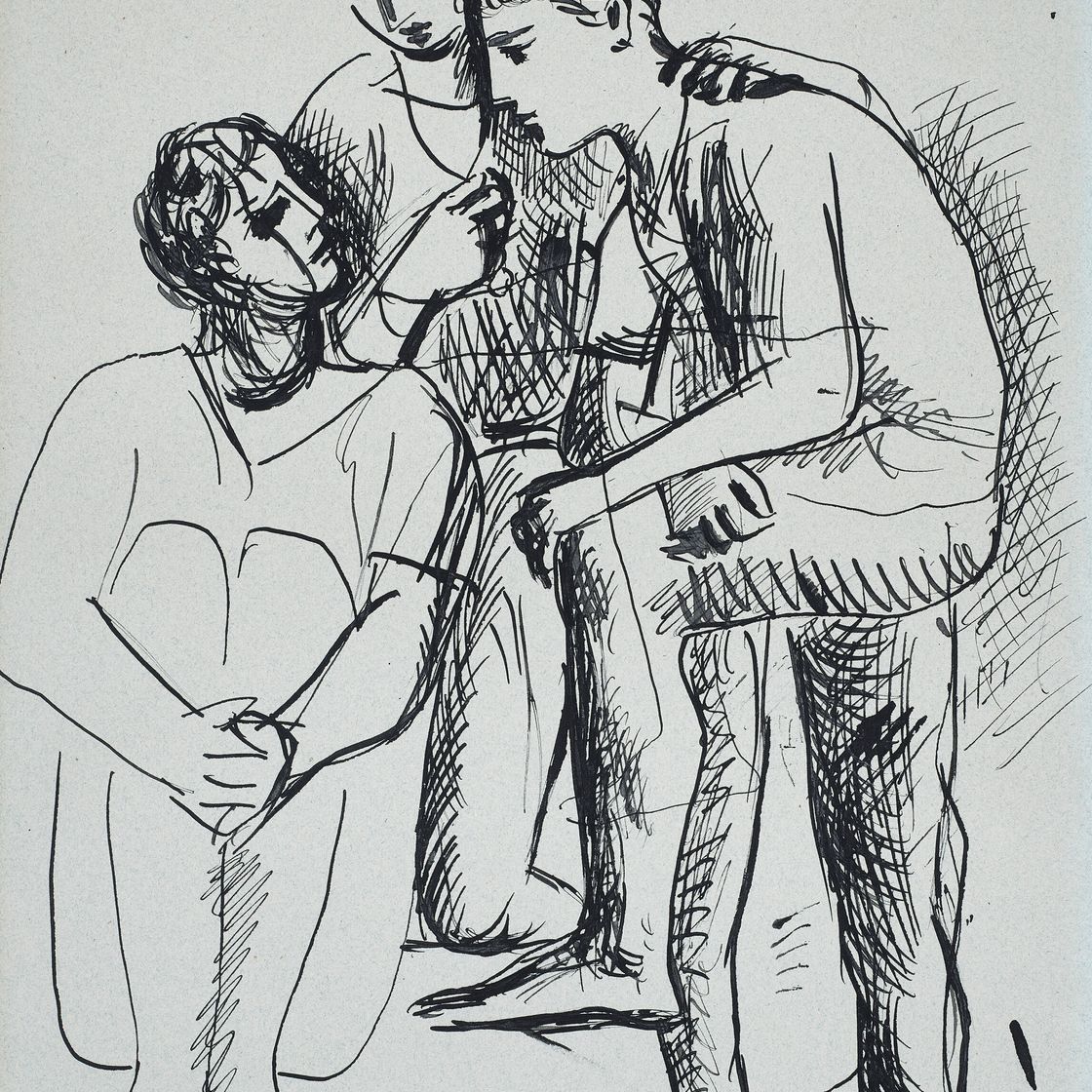 Pablo Picasso — Трое танцоров, изображение 1
