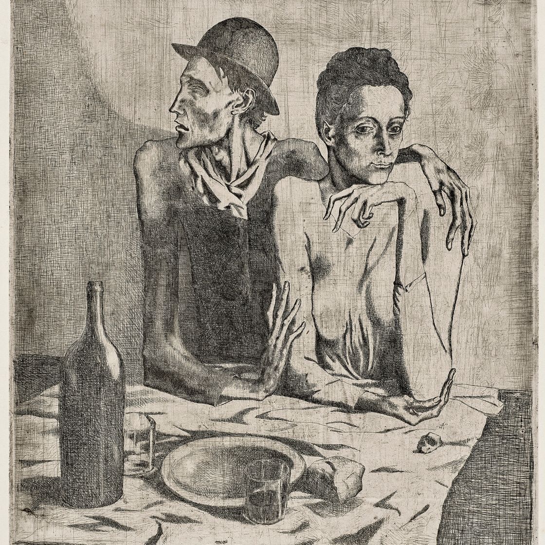 Pablo Picasso — Скромный обед из "Свиты Сальтимбанков", изображение 1