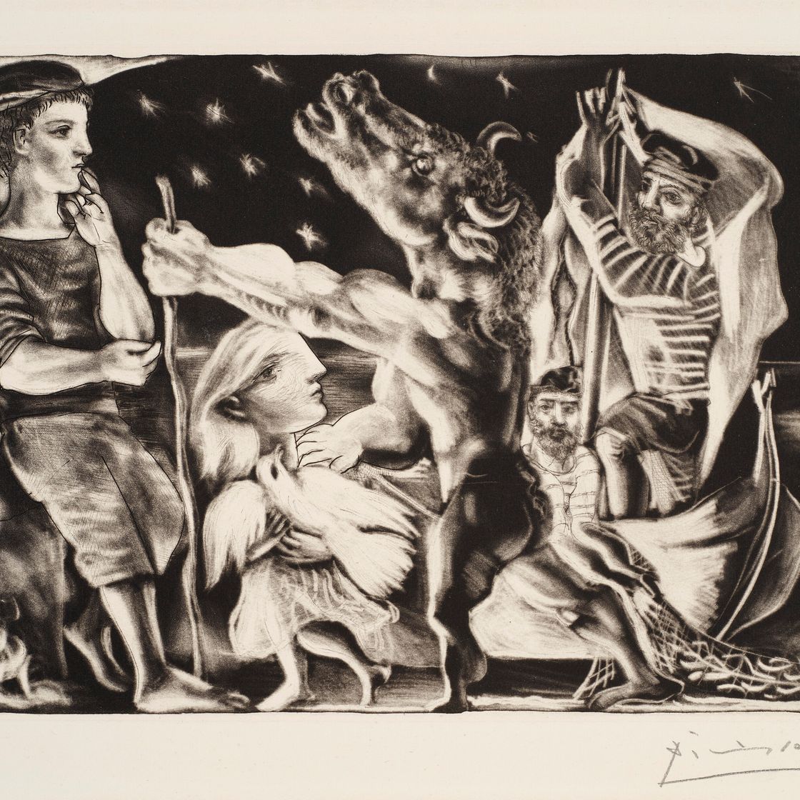 Pablo Picasso — Минотавр - путеводитель по ночной жизни, из "Люкса Воллара", изображение 1