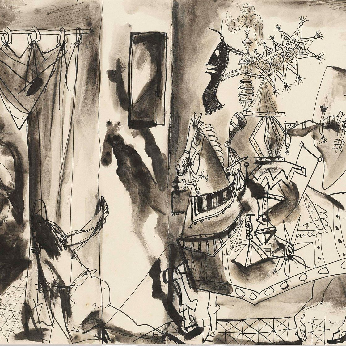 Pablo Picasso — Кавалер в доспехах, паж и новая женщина