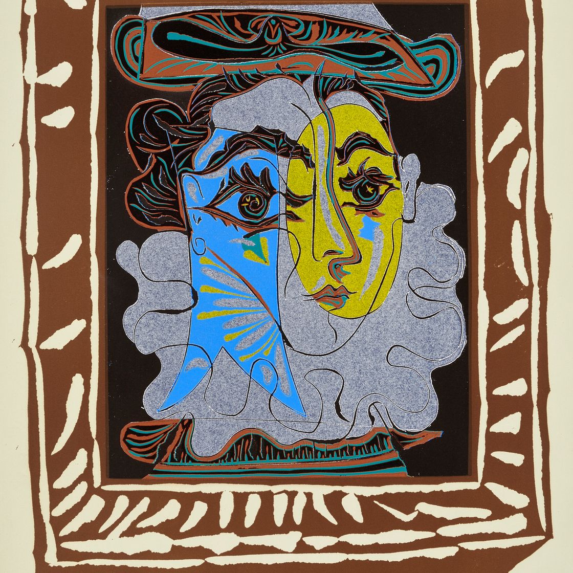 Pablo Picasso — Женский портрет в стиле фрейз и во вводной части, изображение 1