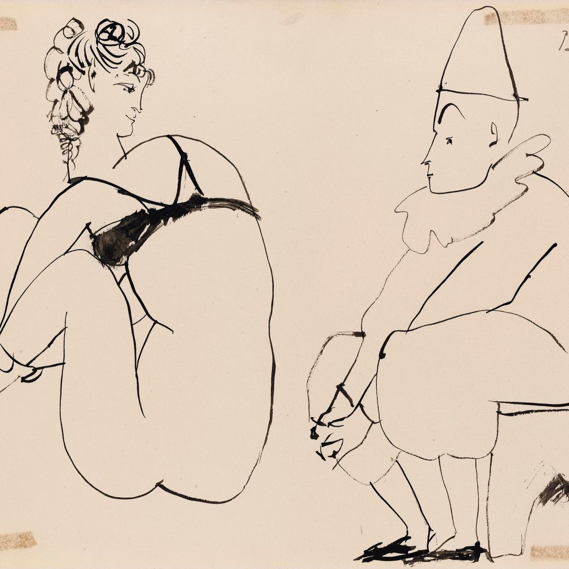 Pablo Picasso — Женщина и клоун
