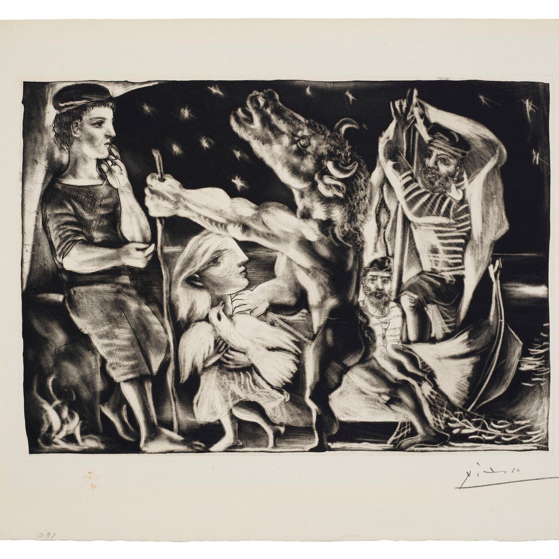Pablo Picasso — Минотавр - путеводитель по ночной жизни, из "Люкса Воллара", изображение 2