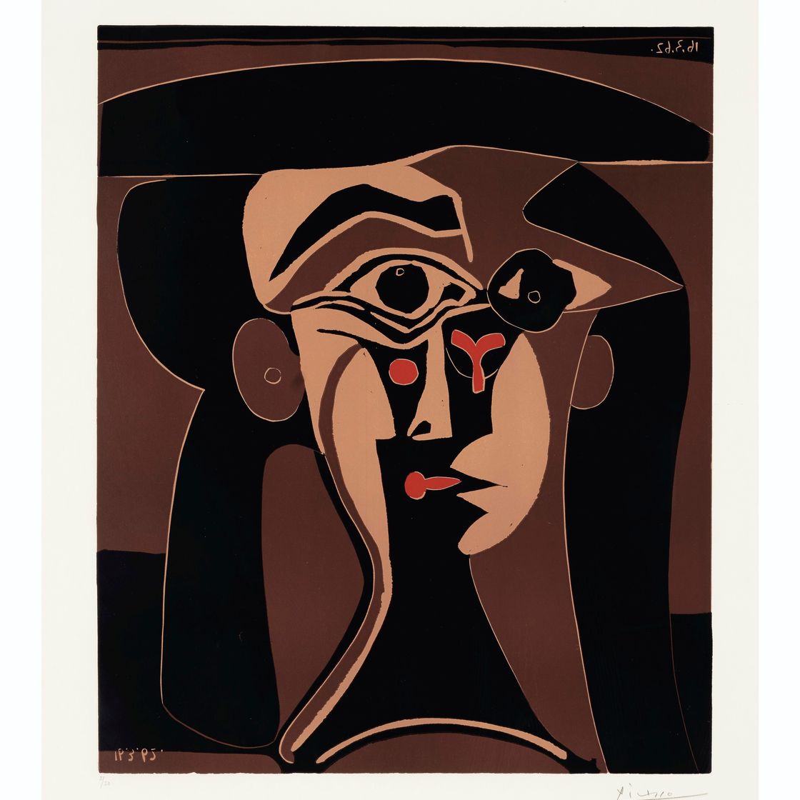 Pablo Picasso — Тет-а-тет с женщиной (Жаклин в черной шапочке)