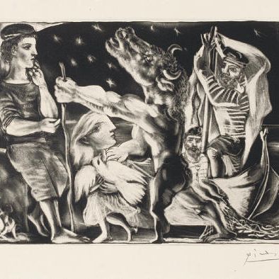 Pablo Picasso — Минотавр - путеводитель по ночной жизни, из оперы "Сюита Воллара" (B. 225; Ba. 437 IV Bd)