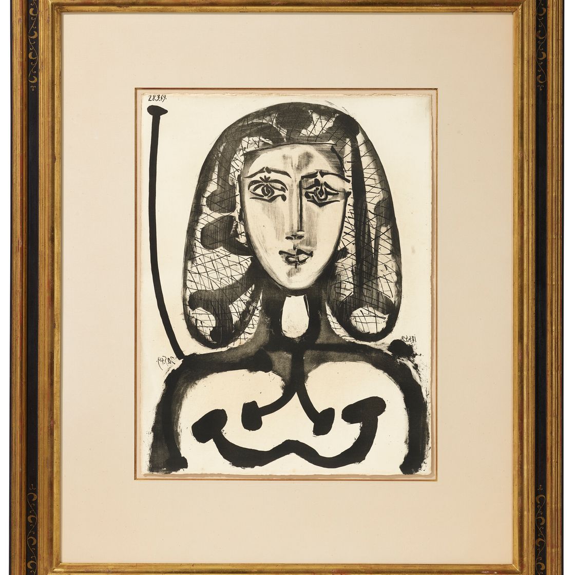 Pablo Picasso — По-женски, по-домашнему (Женщина в черном платье), изображение 2