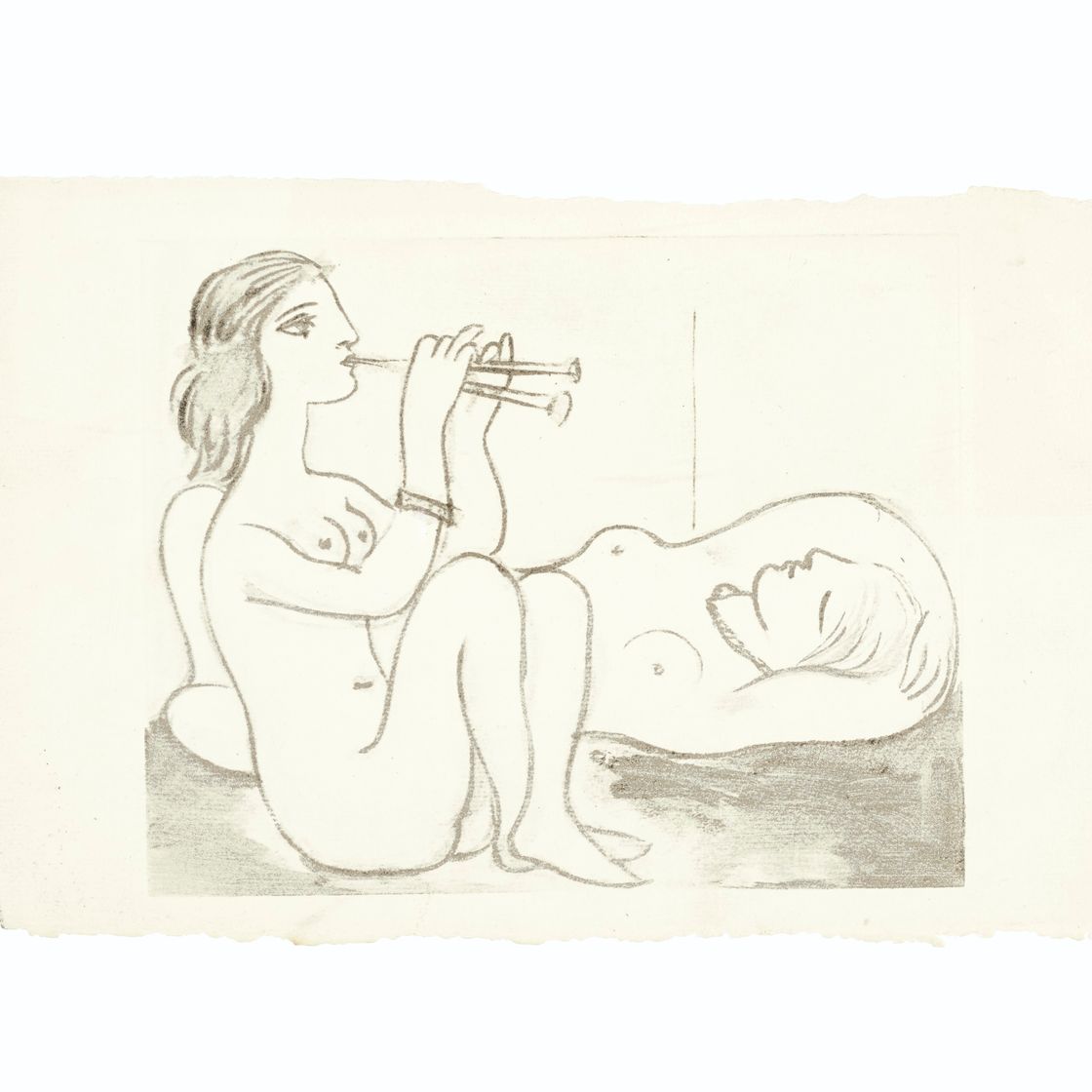 Pablo Picasso — Флейтистка и сонница IX