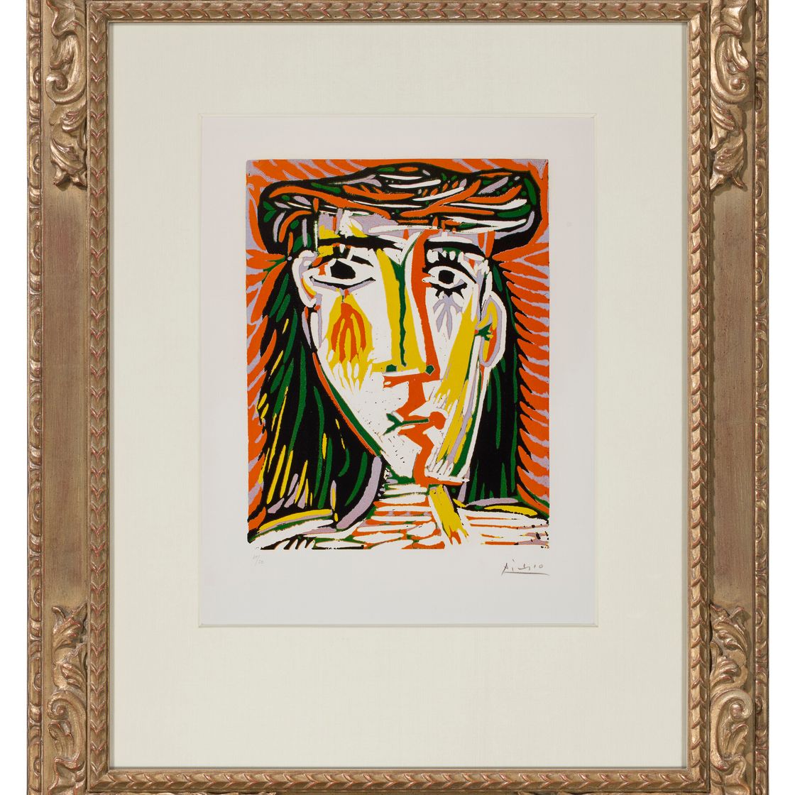 Pablo Picasso — Жаклин в головной убор с парусом, изображение 2