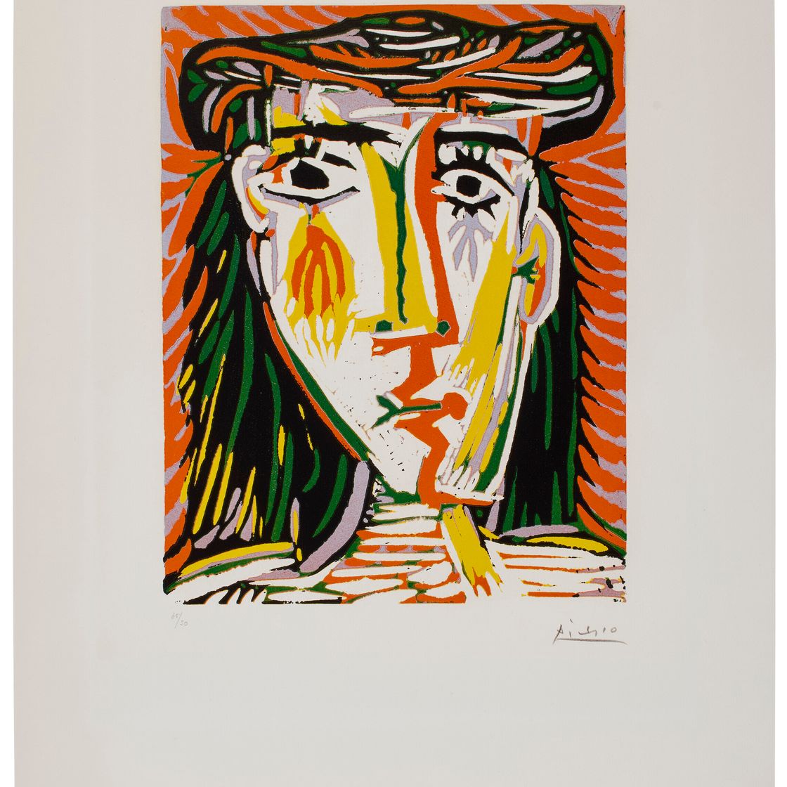 Pablo Picasso — Жаклин в головной убор с парусом, изображение 3