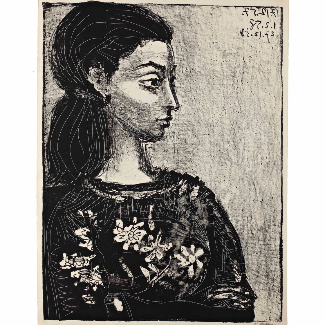 Pablo Picasso — Женский корсаж с цветами (B. 847; M. 307)