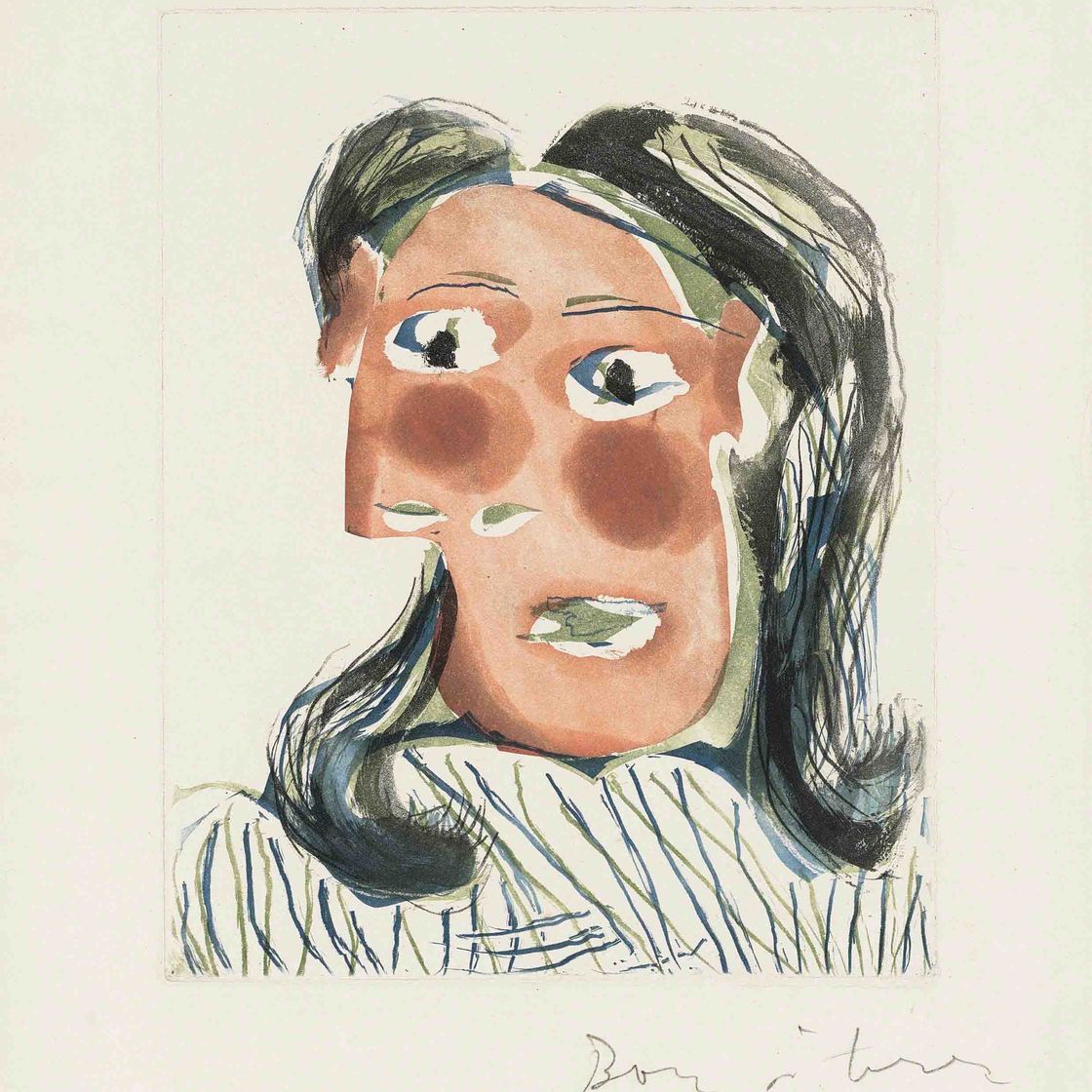 Pablo Picasso — Тет-а-тет № 6. Портрет Доры Маар (B. 1338; Ba. 654Cb)