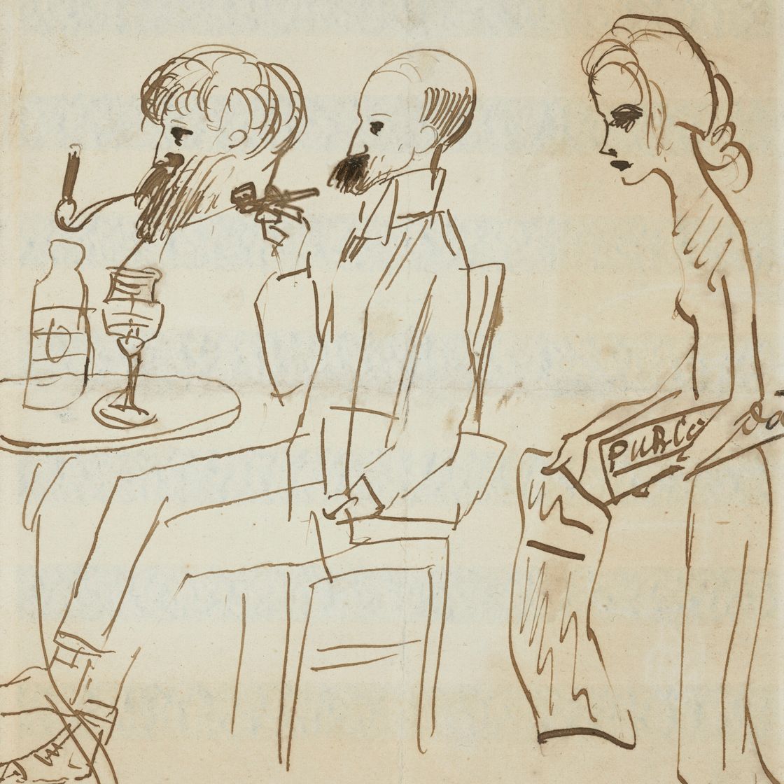 Pablo Picasso — Русиньоль, Утрилло и другие продавщицы журналов, изображение 1