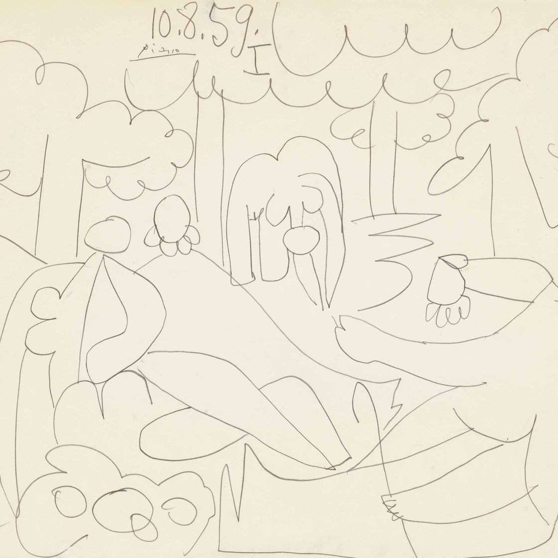 Pablo Picasso — Этюд для "Сюиты дежурных"