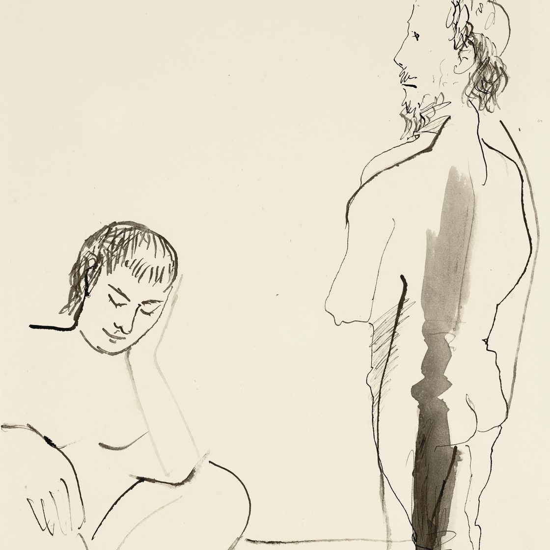 Pablo Picasso — Мужчина и женщина, изображение 1
