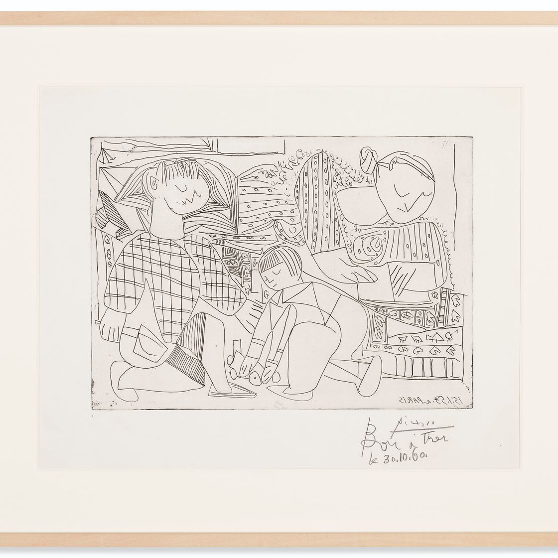 Pablo Picasso — Двое веселых парней и женщина на диване, я, изображение 2