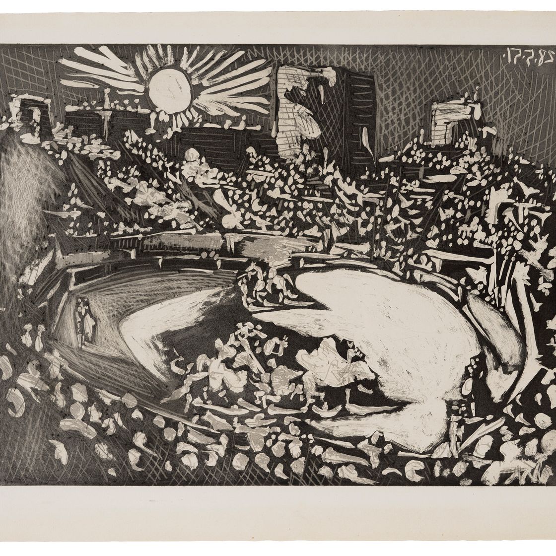Pablo Picasso — Коррида в Арле: три гравюры, изображение 4