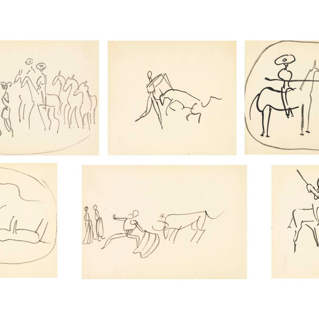 Pablo Picasso — Коррида (шесть этюдов)